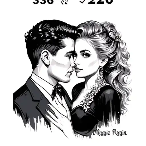 make a tatto that says 326 with Robert ragin and Maggie ragin on it  tattoo design idea