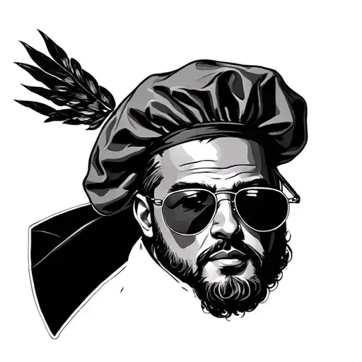 chef forever 18 aviator glasses tattoo design idea