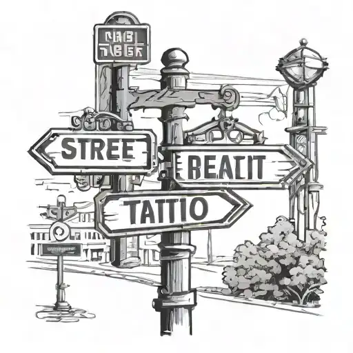 Street Sign tattoo design idea