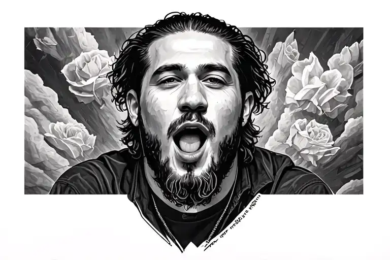 Post Malone tattoo design idea