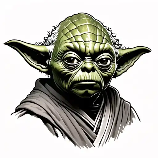 Yoda tattoo design idea