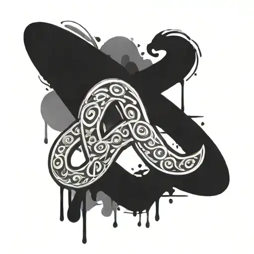 infinity sign with date of birth 1964 1992 tattoo design idea