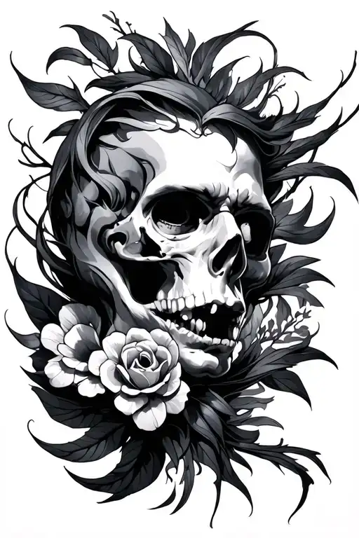 something cool and mysterious  tattoo design idea