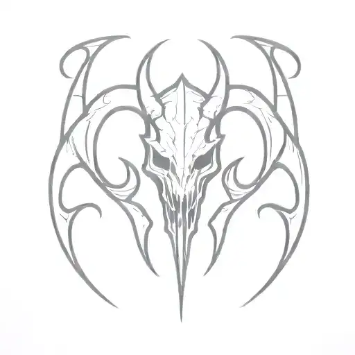 diablo minimal line art design tattoo design idea