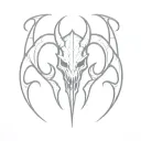 diablo minimal line art design tattoo design idea