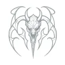 diablo minimal line art design tattoo design idea