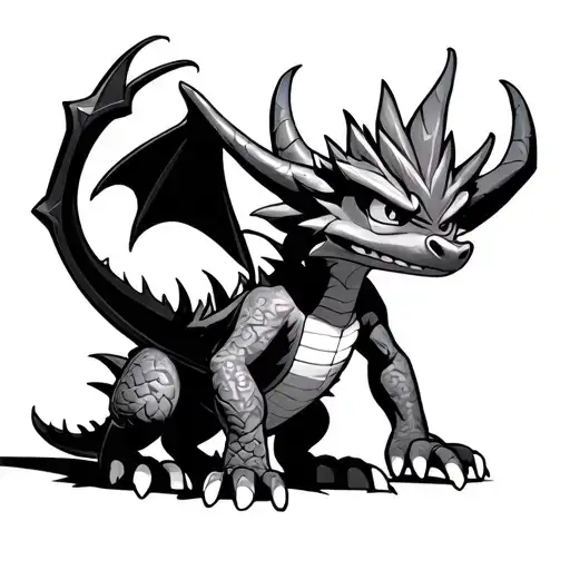 crash bandicoot riding spyro the dragon tattoo design idea