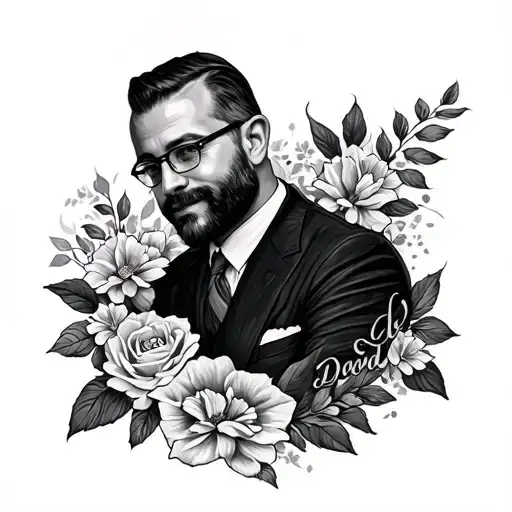 memorial tattoo for dad tattoo design idea