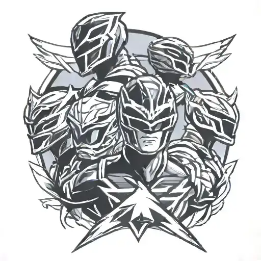 power rangers tattoo design idea
