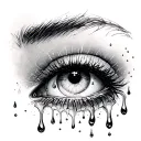 tears drop tattoo design idea