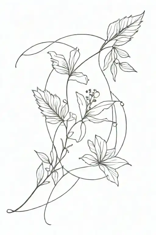 Feder mit Namen Laura Noah Elaine incorporated into the design tattoo design idea