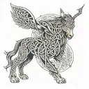 Celtic warrior transcending consciousness  tattoo design idea