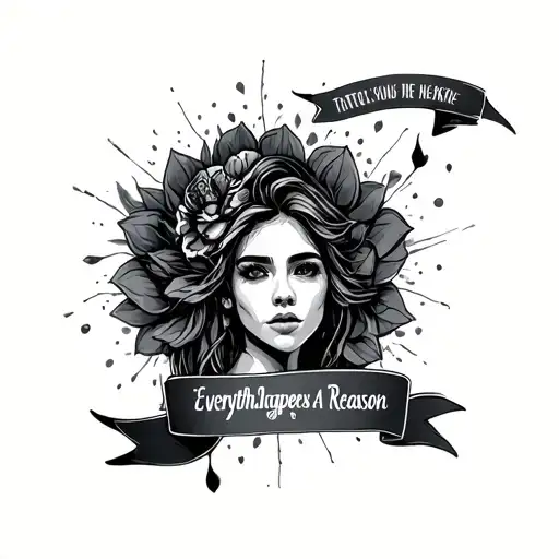 Everything Happens A Reason tattoo design idea