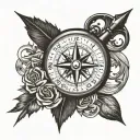 Compass with the phrase "que la gracia me guie" and below it says "Memento mori" tattoo design idea
