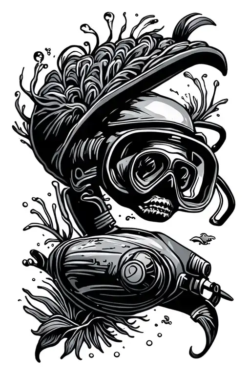 sea scuba travel tattoo tattoo design idea