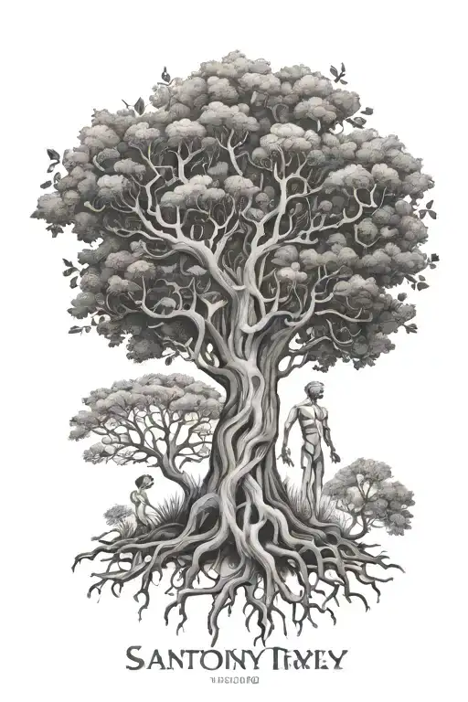 anatomy family tree tattoo design idea