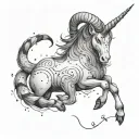 Capricorn Constellation tattoo design idea