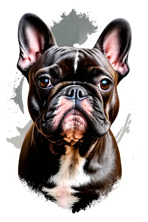 French bulldog tattoo design idea