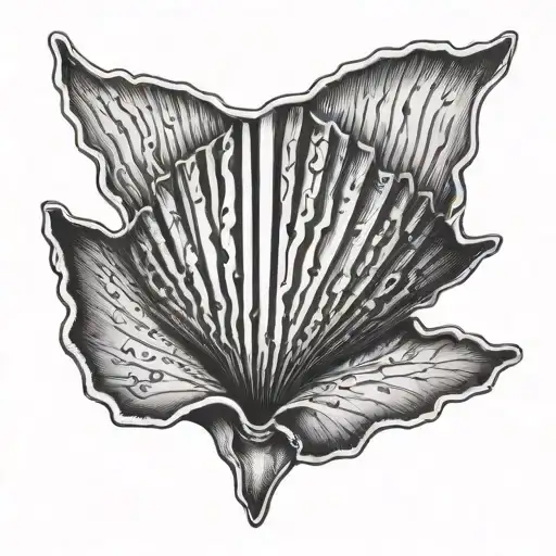 scallop shell tattoo design idea