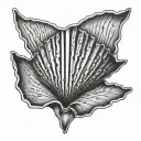scallop shell tattoo design idea