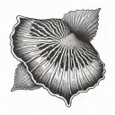 scallop shell tattoo design idea