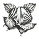 scallop shell tattoo design idea