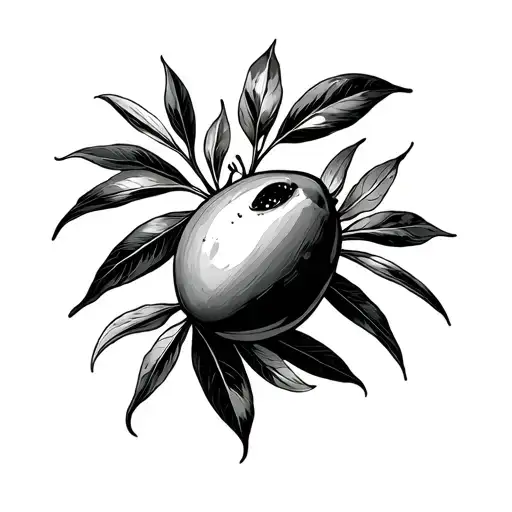 single olive 🫒 tattoo design idea