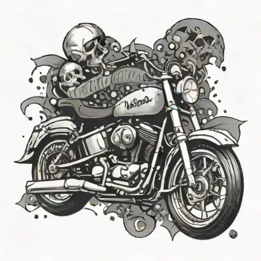 And now you're living champagne life Drowning in glitter, taking badass rides tattoo design idea