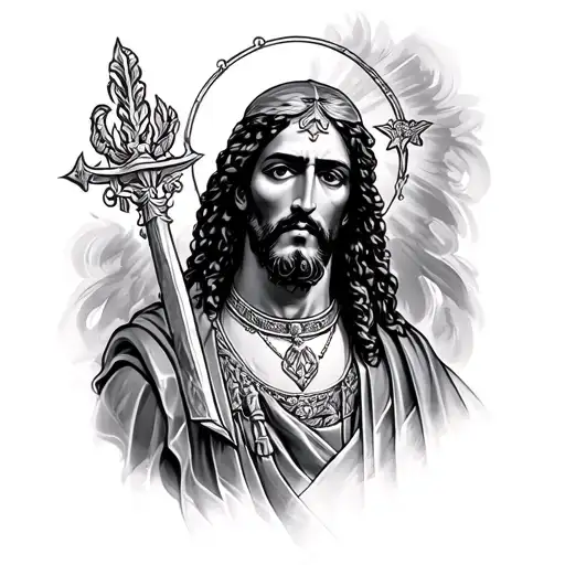 san judas tadeo tattoo design idea