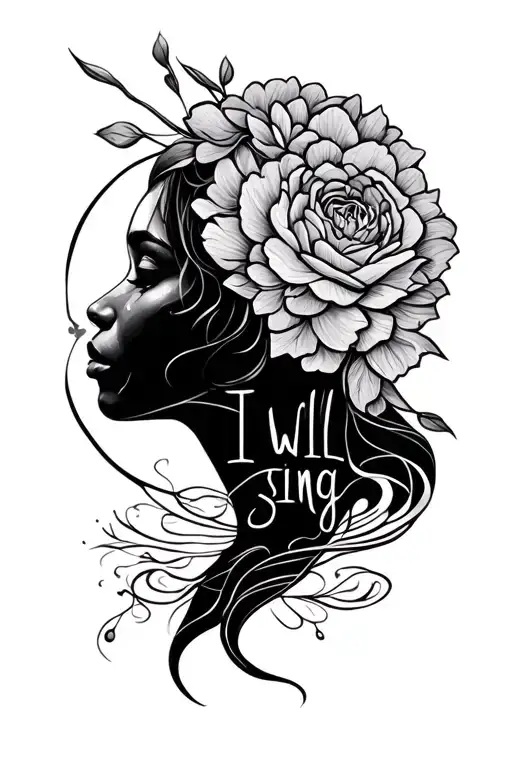 Based on the song "I will sing" by Lia Kali, a fine line tattoo. Minimalist Simple. tattoo design idea