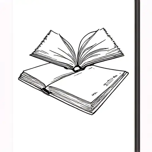 books and fantasy tattoo design idea