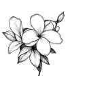 frangipani flowers tattoo design idea