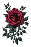 black rose vine tattoo design idea