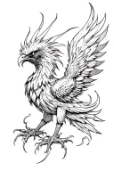 phenix crying tattoo design idea