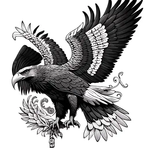 Eagle of Mexico tattoo design idea