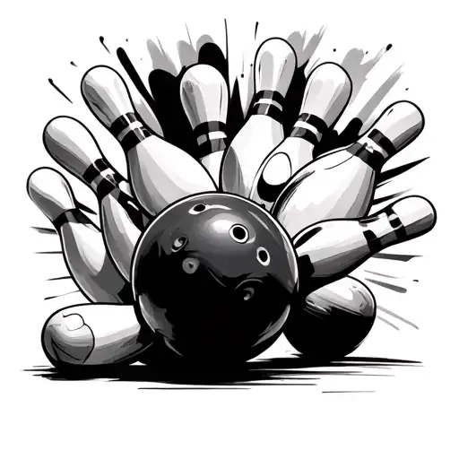 Bowling tattoo design idea