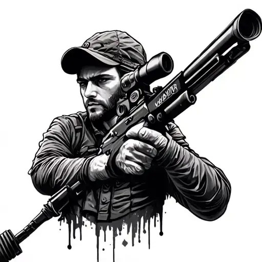 Sniper tattoo design idea