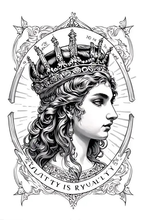 loyalty is royalty ambiagram tattoo design idea