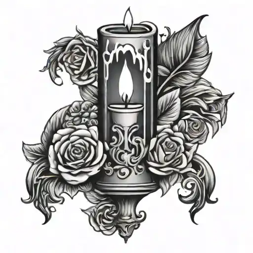 candle burning at both ends tattoo design idea