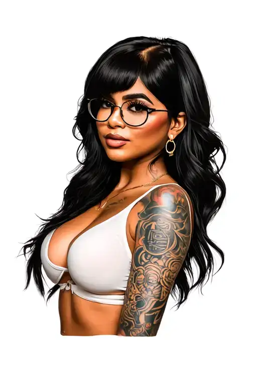 mia khalifa, full nude, big boobs, big ass, posing, tattoos tattoo design idea