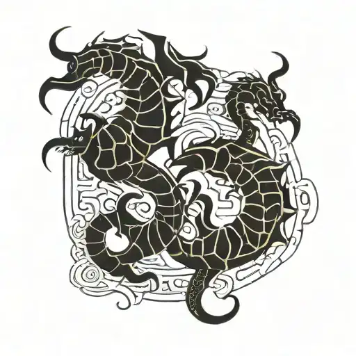 Scorpio, gemini and aquarius tattoo design idea