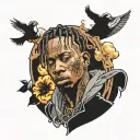 travis scott tattoo design idea