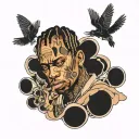 travis scott tattoo design idea