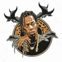 travis scott tattoo design idea