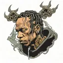 travis scott tattoo design idea