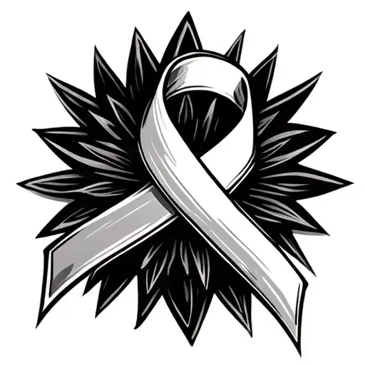 Breast Cancer Ribbon tattoo design idea