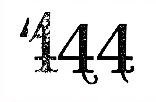 "444" tattoo design idea