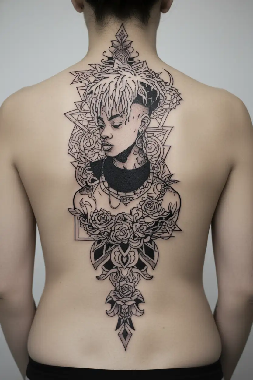 I want a arm portrait tattoo of Juice Wrld, Xxxtentacion, and King Von  tattoo design idea