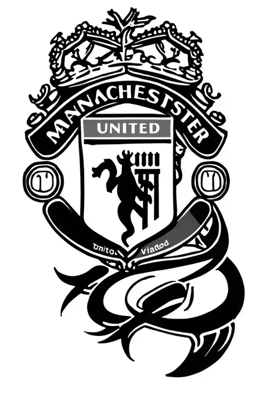 Manchester United logo tattoo design idea