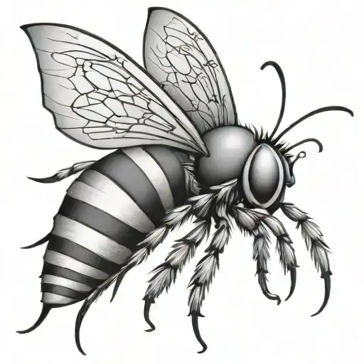 tribal bumblebee tattoo design idea